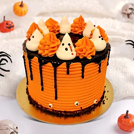 Spooky Ghost Drip Cake: Halloween Gifts Singapore