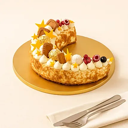 Crescent Moon Lotus Cheese Cake: Hari Raya Cakes