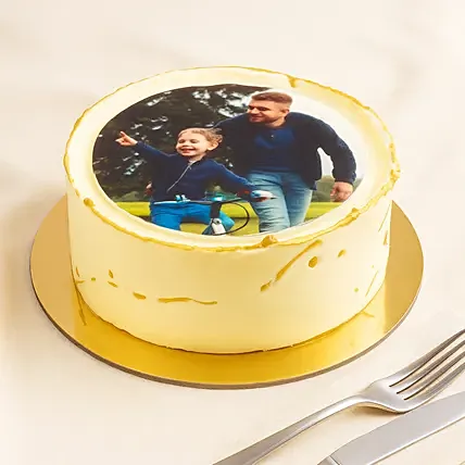 Delicious Chocolate Photo Cake For Dad: Photo Cakes
