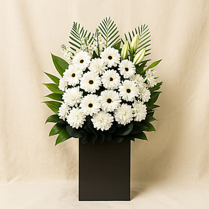 Daisy Condolence Stand: Flower Stands