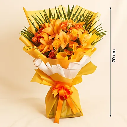 Sweet Orange Blossoms Bouquet: Birthday Roses
