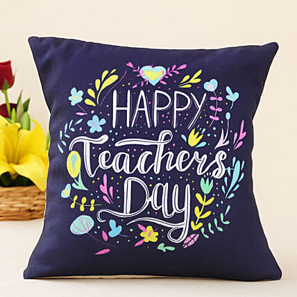 Teachers Day Greetings Cushion: Teacher's Day Gifts