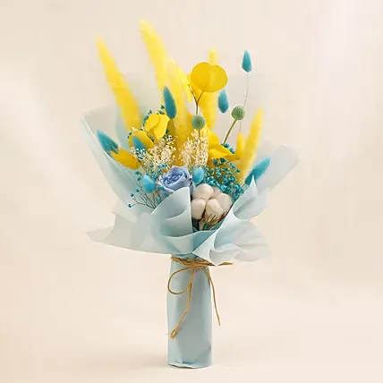 Beautiful Mixed Preserved Flowers Bouquet: Artificial Flowers