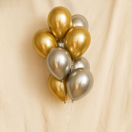 Gold and Silver Chrome Balloons: Balloons Delivery Singapore