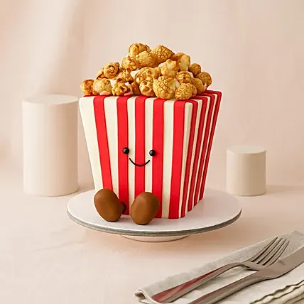 JellyCat Popcorn Bucket Theme Cake: 