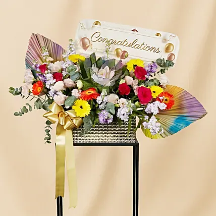 Congratulations Flower Stand: Flower Stands
