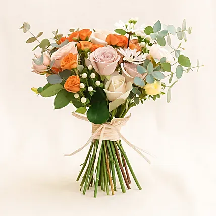 Flamboyant Mixed Flowers Bunch: New Year Gifts