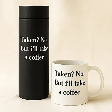 Coffee Lover Bottle & Mug: Classic Personalised Mugs