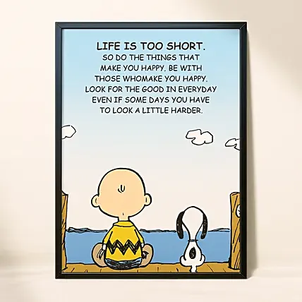 Life Is Too Short Inspirational Printed Frame: Personalised Photo Frames