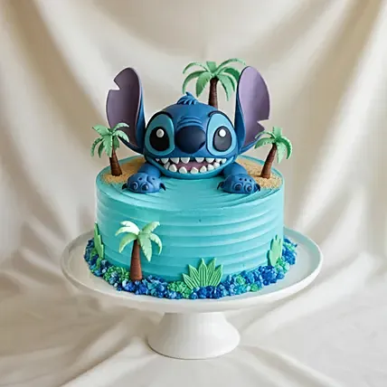 Lilo and Stitch Tropical Blue Character Chocolate Cake: Lilo N-stitch-cakes