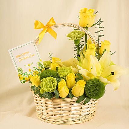 Get Well Soon Flowers Basket: Lily Flower Bouquets