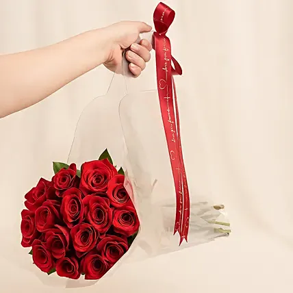 15 Red Roses Posy: Valentine's Gifts for Him