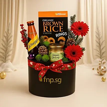 Box of Joy and Flowers: Christmas Combo Gifts