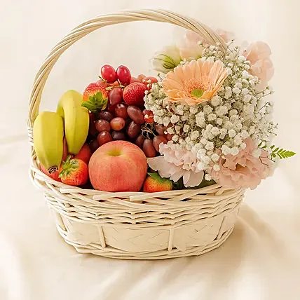 Flowers & Fruit Harmony Basket: Hari Raya Haji Gifts