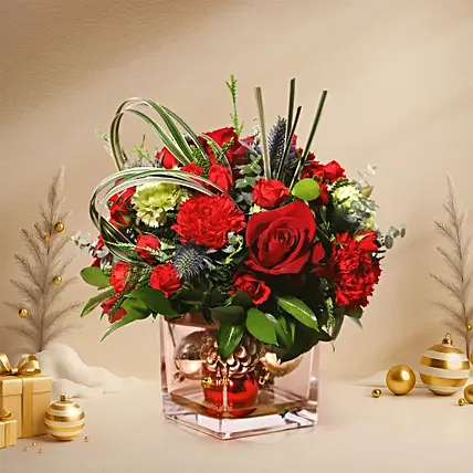 Decorative Xmas Floral Vase: Christmas Gifts Singapore
