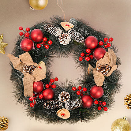 Artificial Red and Green Wreath: Christmas Wreaths