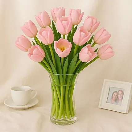 Pink Tulips Arrangement Standard: 