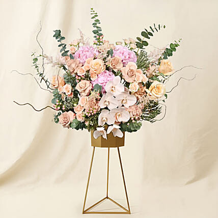 Celebration Pastel Flowers Stand: Thank You Gifts Singapore