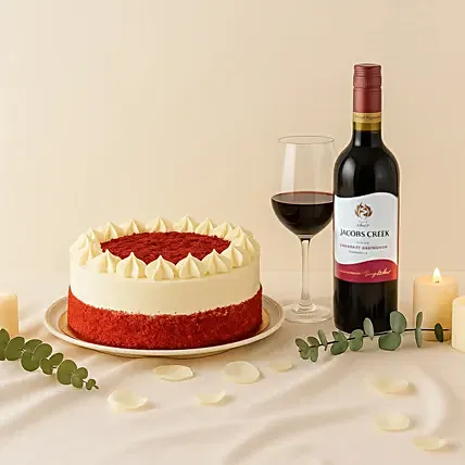 Scrumptious Red Velvet Cake n Wine: National Day Cakes