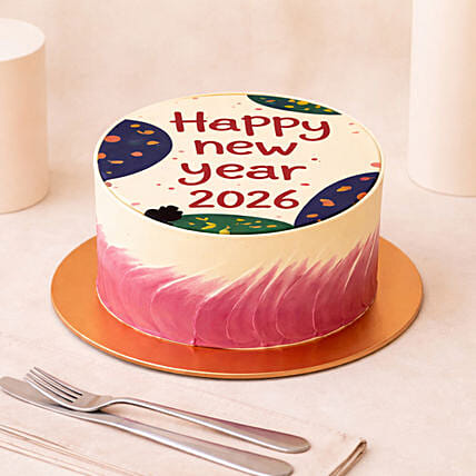Happy New Year 2026 Cake: New Year Gifts