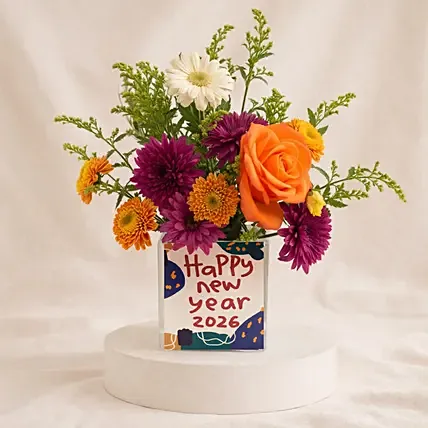 Happy New Year Flowers Arrangement: New Year Flowers