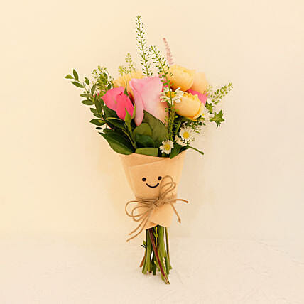 Smiley Mini Jellycat Pastel Bouquet: Little BBs Collection