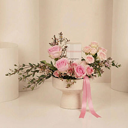 Pink Blooms Burberry Perfume For Her: Valentines Day Flowers N-perfumes