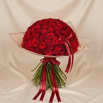 Valentines 99 Red Roses Bouquet: Valentine's Flowers