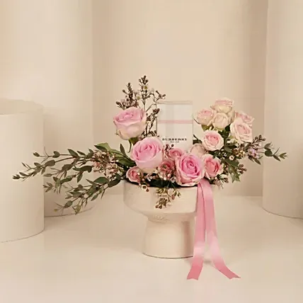Pink Blooms Burberry Perfume For Her: Valentine's Combo Gifts