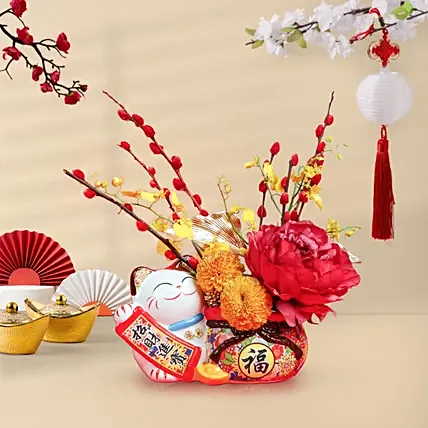 Fortune Cat Arrangement: 