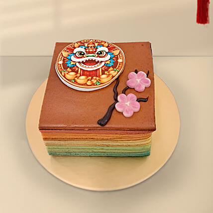 Chinese New Year Rainbow Kueh Lapis Cake: 