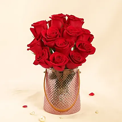 Valentines Roses Elegance Vase: Valentine's Arrangements