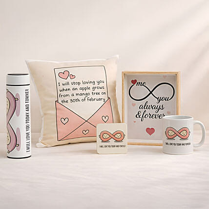 Forever Love Gift Set: Personalised Mugs