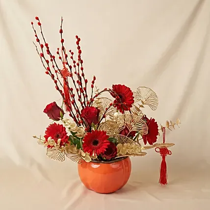Prosperity Bloom Luxury Lunar New Year Floral Arrangement: 