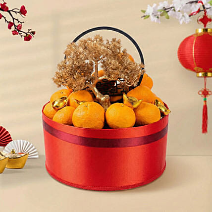 Fortune Tree Mandarin Orange CNY Gift Box: Wish Tree 
