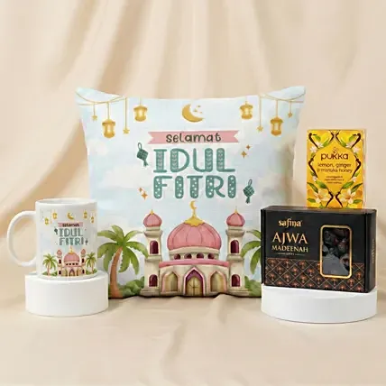 Hari Raya Selamat Idul Fitri Cushion & Gourmet Gift Set: Dates Gift Boxes