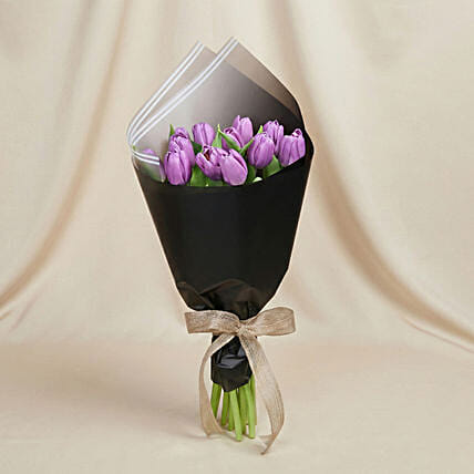 Violet Tulip Bouquet: Thank You flowers
