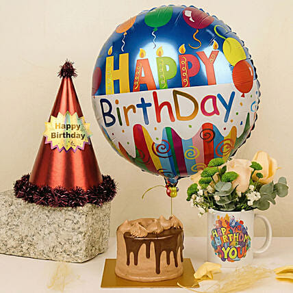 Happy Birthday Gift Arrangement: Cake Delivery Singapore