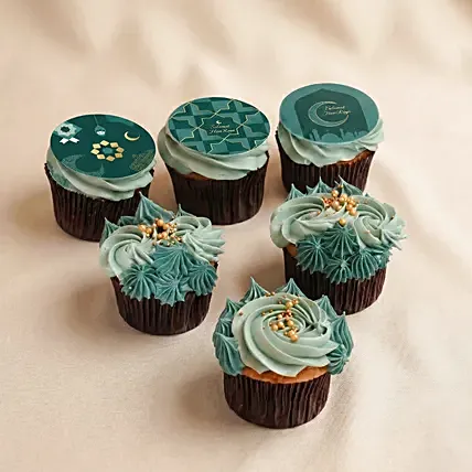 Festive Hari Raya Vanilla & Chocolate Cupcake: Hari Raya Cakes