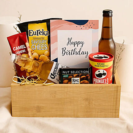 Birthday Wishes Eat & Sip Hamper: New Arrival Hampers