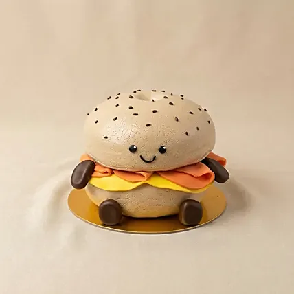Amuseable Burger Jellycat Theme Cake: 