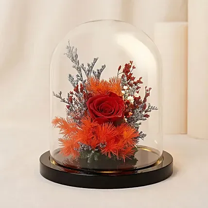 Forever Rose In Glass Dome: Congratulations Gifts Singapore
