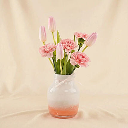 Blush Grace Women&rsquo;s Day Vase: women's day flowers