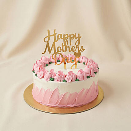 Elegant Pink Ombre Mother's Day Chocolate Fudge Cake: Mother's Day Gifts 