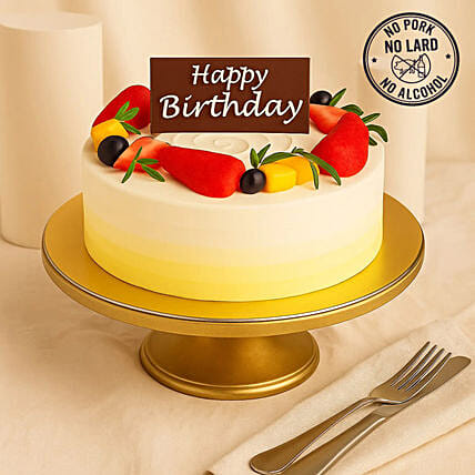 Eggless Chantilly Fruit Cake For Birthday 6 inches: Eggless Birthday Cakes