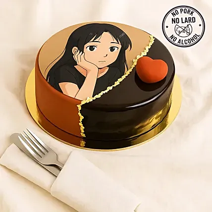 Personalise Your Ghibli Dream Choco Photo Cake: Chocolate Cakes