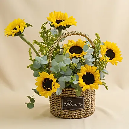 Sunflowers Shine Basket