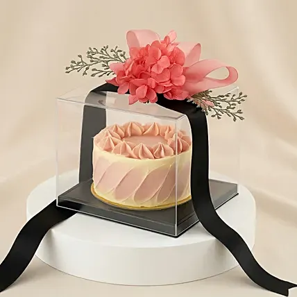Luxury Red Velvet Cake Gift with Preserved Flowers: Birthday Cake For Women