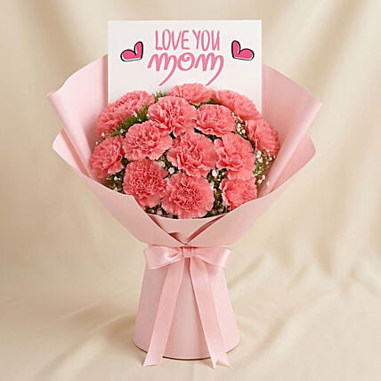 Mothers Love Carnations Bouquet: Mother's Day Hampers