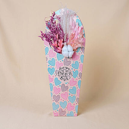 Dry Flowers Sleeve Bag for Mother's Day: Cotton Flower Bouquet	